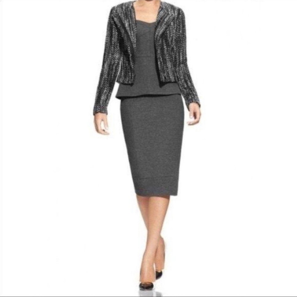 CAbi 550 Seamed Gray Pencil Skirt